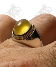 انگشتر-عقیق-زرد-یمنی