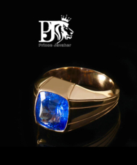 انگشتری جواهر یاقوت آبی سریلانکا